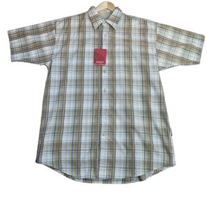 Koman Sport Short Sleeve Button Down Shirt Size Large